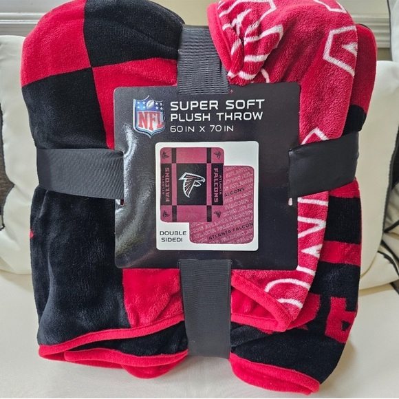 NFL Atlanta Falcons Red and Black Double Sided Blanket 60x70" New - Picture 3 of 3